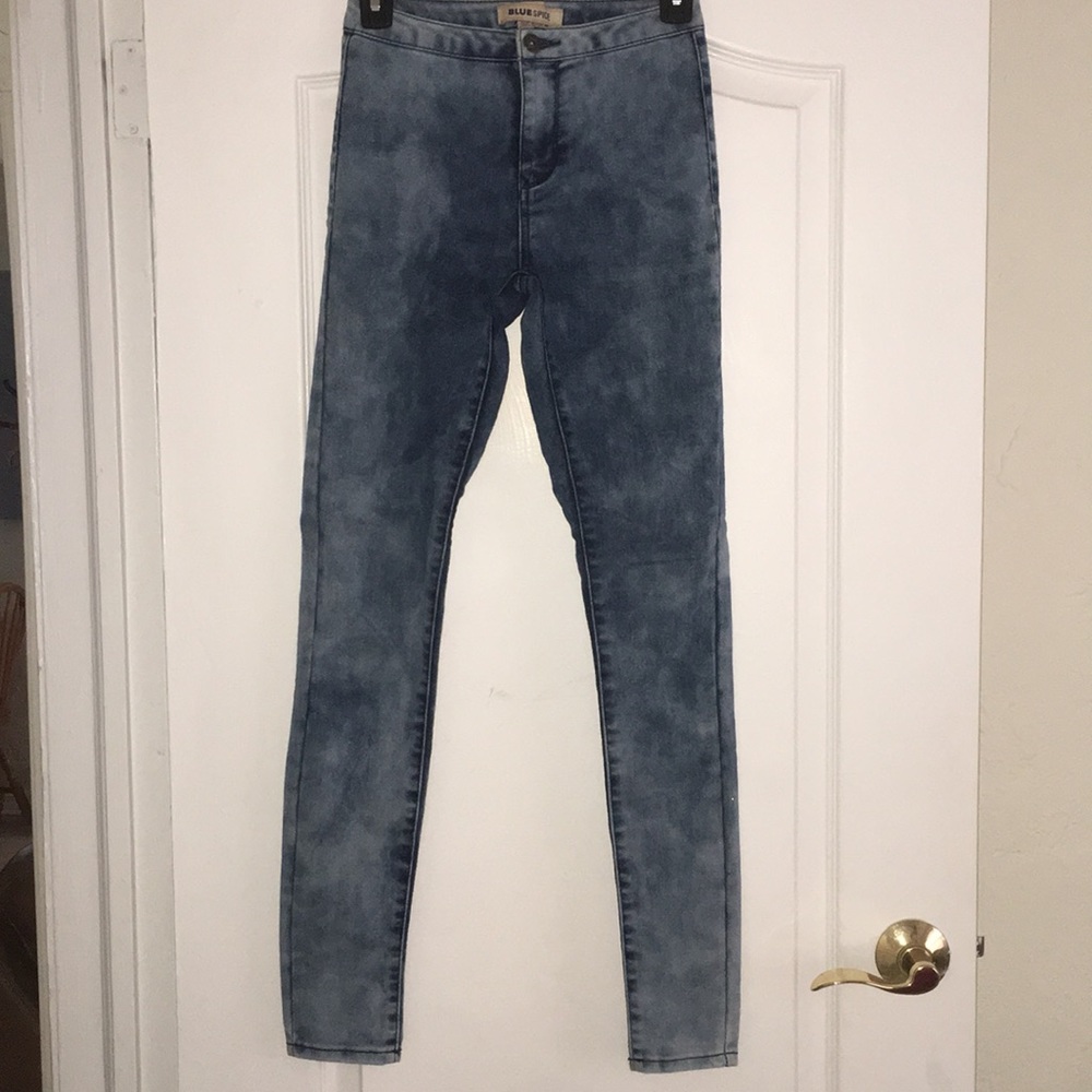 Blue spice high waisted skinny jeans